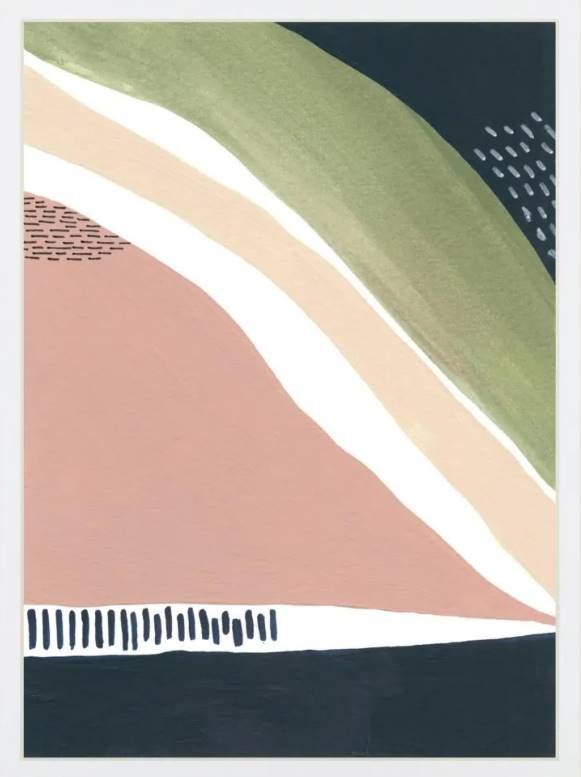 Classy Art Simple Marks IV by Regina Moore Mirrored Frame Wall Art-1