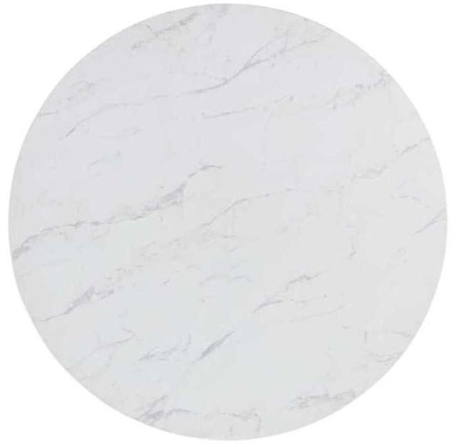 Signature Design by Ashley® Sawdyn White Round Dining Table with Light Brown Base-2