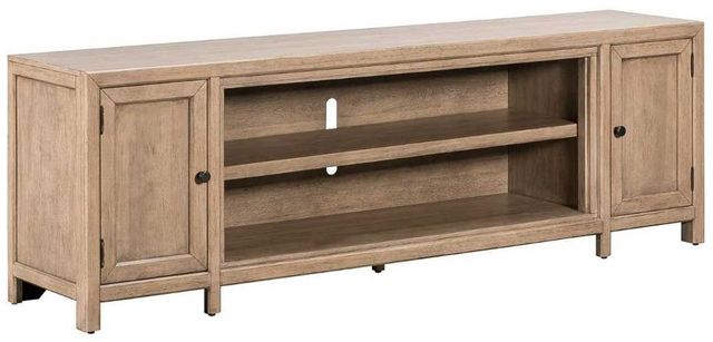 Liberty Furniture Proximity Place Barley Buff 82" Fireplace TV Console-0