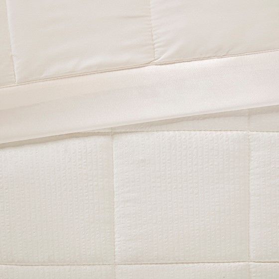 Olliix by Madison Park Ivory Premium Oversized Hypoallergenic Down Alternative King Cambria Blanket-3