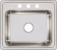 Elkay Lustertone® Classic Lustrous Satin 22" x 19-1/2" x 7-5/8" 3-Hole Single Bowl Drop-In Sink-1