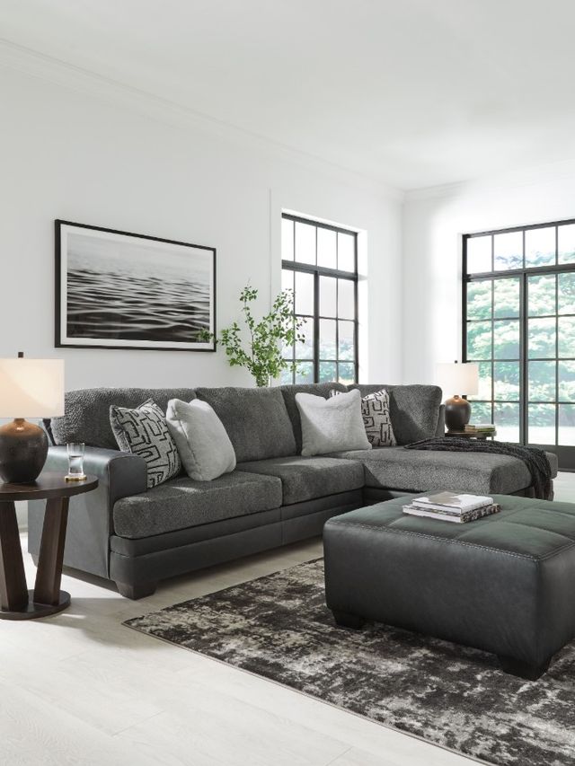 Benchcraft® Brixley Pier Graphite Oversized Accent Ottoman-3