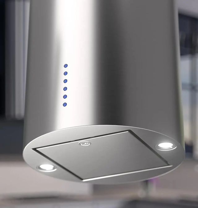 XO Fabriano Collection 16" Stainless Steel Designer Cylinder Island Range Hood-2