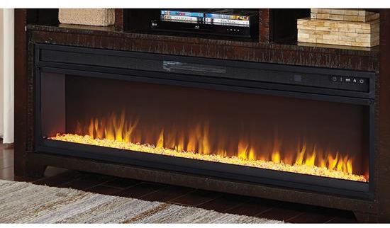 Signature Design by Ashley® Entertainment Accessories Black Wide Fireplace Insert-2