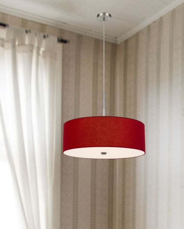 Cal® Lighting & Accessories Lonoke Maroon Pendant-1