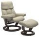 Stressless® by Ekornes® Customizable Ruby Small Classic Base Recliner and Ottoman-0