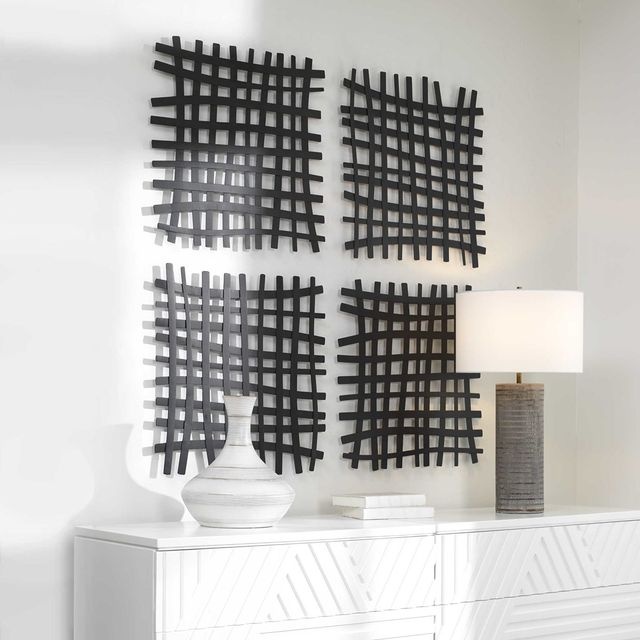 Uttermost® Gridlines Matte Black Wall Decor-2