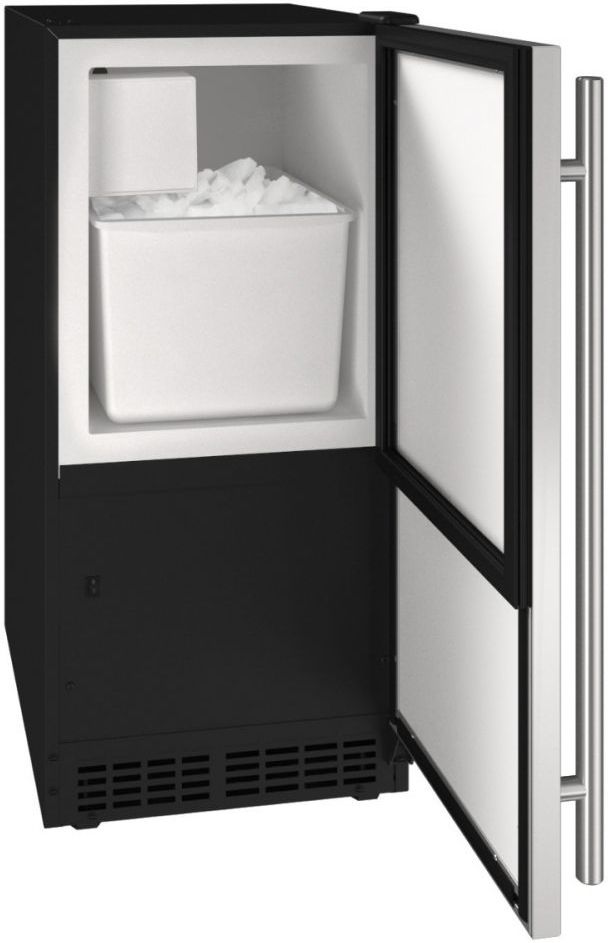 U-Line®  ADA Series 15" 25 lb. Stainless Solid Ice Maker-1