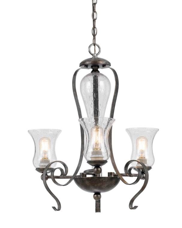 Cal® Lighting & Accessories Metal 3-Light Eternity Chandelier-0