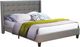 Primo™ International Ora Dark Grey Full Upholstered Wingback Bed-1