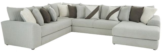 American Wholesale Furniture Viking 3-Piece Dove Right-Arm Facing Sectional and Chaise-0