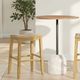 Armen Living Iyani 4-Piece Amber Glow/Twilight Taupe Barstool Set-1