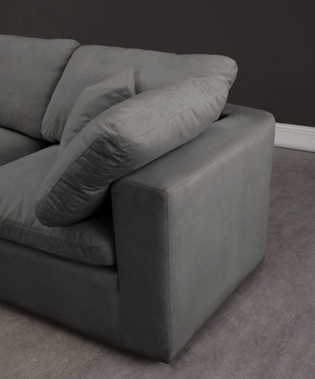 Meridian Furniture Cozy Grey Velvet 78" Cloud Modular Armless Sofa-2