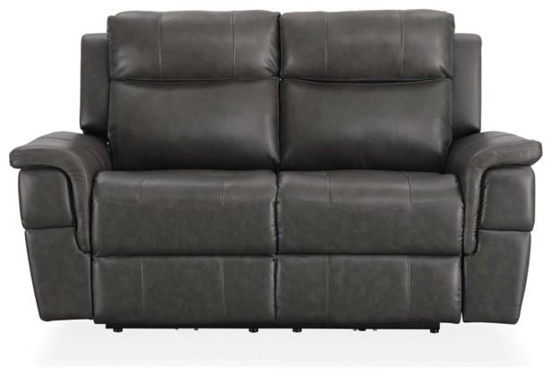 Signature Design by Ashley® Dendron Charcoal Power Reclining Loveseat-1