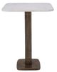 Renwil® Allard White Marble Top Side Table with Antique Brass Base-0