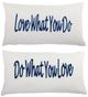 A & B Home 2-Piece Blue/White Throw Pillows Set-0