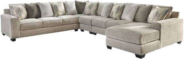 Benchcraft® Ardsley 5-Piece Pewter Right-Arm Facing Sectional and Chaise-0