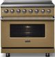 Viking® 5 Series 36" Golden Hour Pro Style Induction Range with Polished Chrome Trim-3