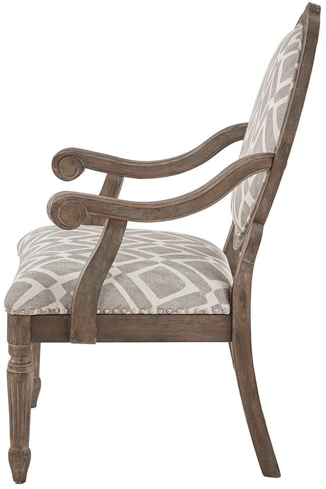 Olliix by Madison Park Grey/White Brentwood Exposed Wood Arm Chair-2
