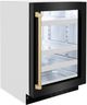 ZLINE Autograph Edition Touchstone 5.2 Cu. Ft. Stainless Steel Beverage Center with Black Stainless Steel Glass Door and Champagne Bronze Handle-3
