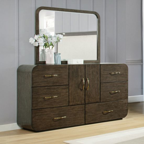 New Classic® Home Furnishings Sway Espresso Dresser and Mirror-1