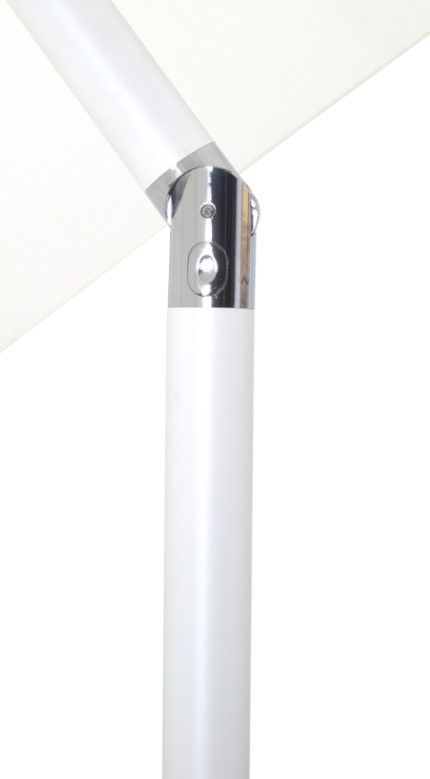 Meridian Furniture Fiji Matte White/Navy/White Aluminum Outdoor Patio Umbrella and Base-4