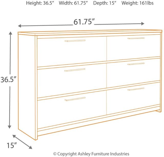 Signature Design by Ashley® Baystorm Gray Dresser-2