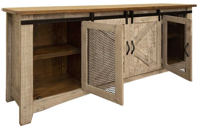International Furniture Direct Pueblo Gray Gray 70" TV Stand-2