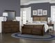 Vaughan-Bassett Scotsman Molasses King Panel Bed with Seagrass Headboard and Elder's Storage Bench Footboard-1