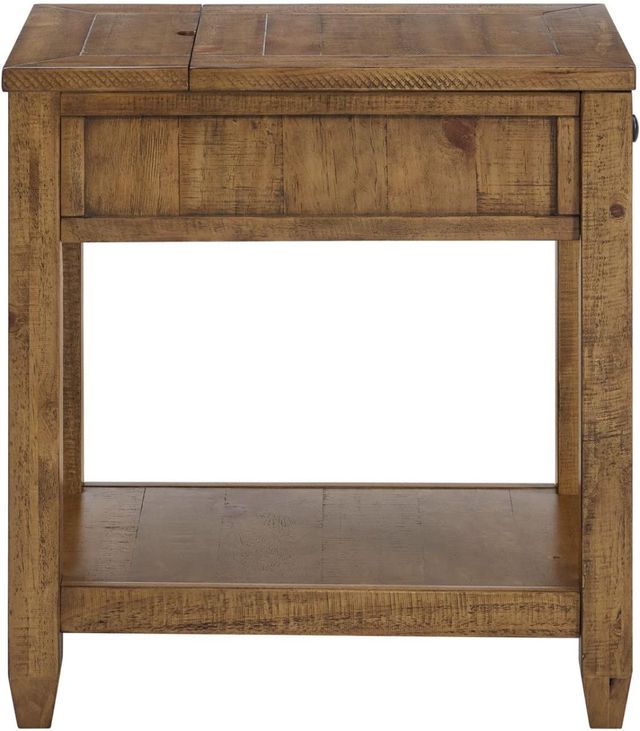Martin Svensson Napa Brown Chairside Table with Power-2