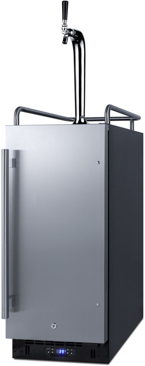 Summit® 15" 2.9 Cu. Ft. Stainless Steel Beer Cooler/Kegerator with Gooseneck Tap-3