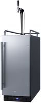 Summit® 15" 2.9 Cu. Ft. Stainless Steel Beer Cooler/Kegerator with Gooseneck Tap-1