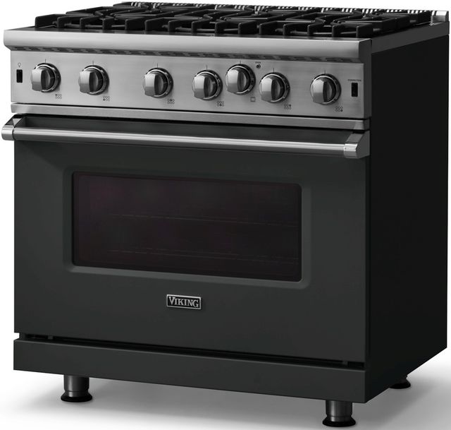 Viking® 5 Series 36" Antique Bronze Pro Style Natural Gas Range-2
