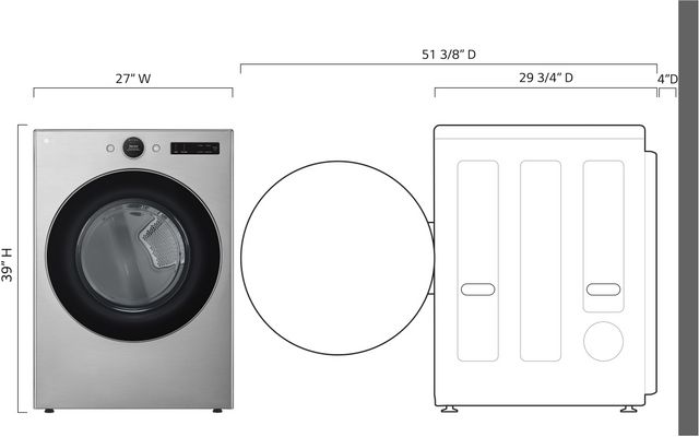 LG 7.4 Cu. Ft. Graphite Steel Front Load Electric Dryer-11
