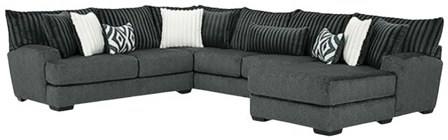 Furniture of America® Loughton 3-Piece Gunmetal U-Shape Sectional-0