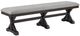Elements International Montrose Espresso/Light Gray Upholstered Dining Bench-0