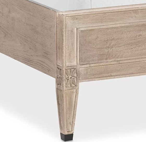 Bassett® Furniture Charlotte Washed Elm California King Upholstered Bed with Low Footboard-2