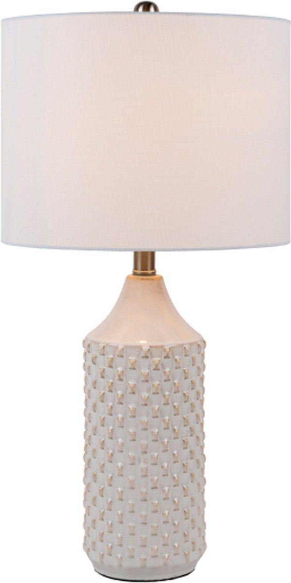 Surya Jessore White Glazed Lamp-1