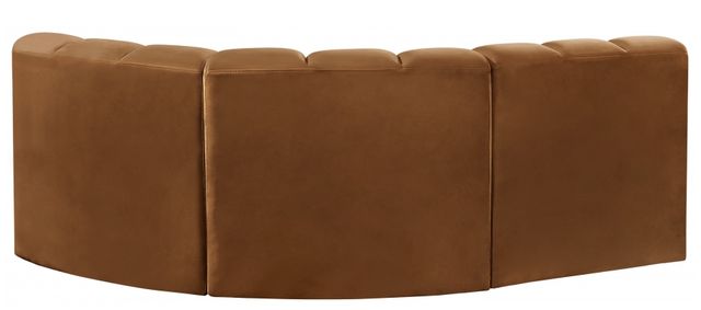 Meridian Furniture Arc 3-Piece Saddle Velvet Sectional-3