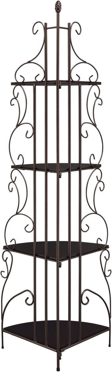 Coaster Poppy 4-Shelf Corner Bookcase