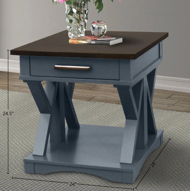 Parker House® Americana Modern Sable End Table with Denim Base-2