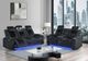 Global Furniture USA Black Power Reclining Loveseat with Power Headrest-2