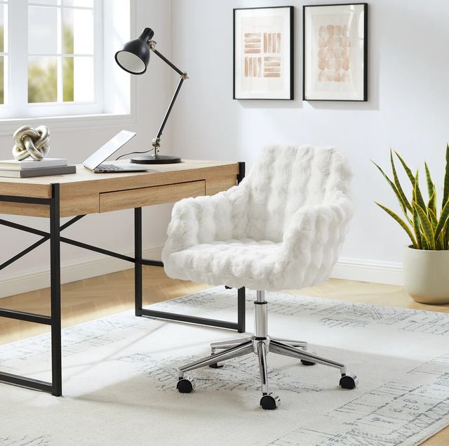 Linon Dawson White Cloud Bubble Office Chair-1