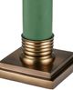 Currey & Company Gavin Antique Brass Accent Table with Green Base-3