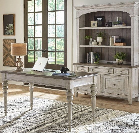 Liberty Furniture Heartland Antique White Complete Desk-0