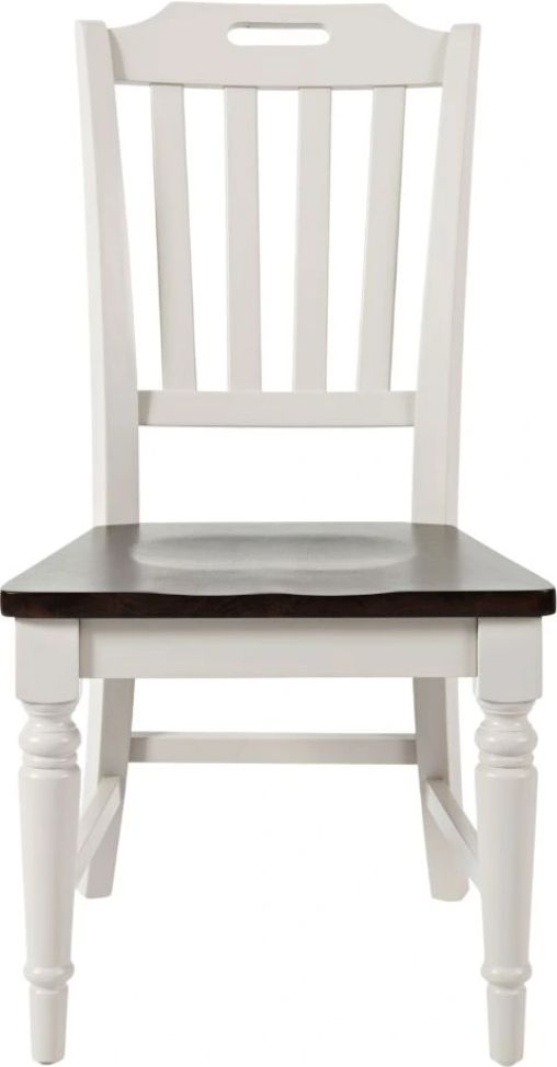 Jofran Inc. Orchard Park Brown/Light Gray Slatback Chair-2