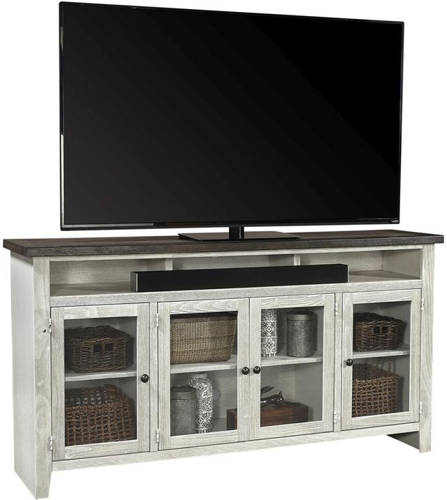 aspenhome® Eastport Drifted White 74" Highboy Console with 4 Doors-0