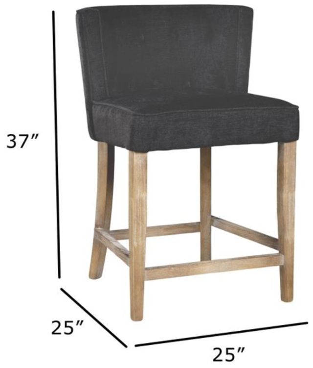 Nest Home Collections Charlie Anew Black/Gray Wash Counter Stool-3