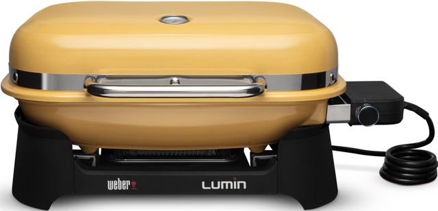Weber® Lumin 26" Golden Yellow Tabletop Electric Grill-0