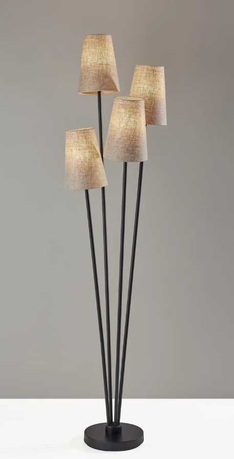 Adesso® Wentworth Black Floor Lamp-4